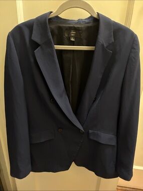 J. Crew Double-Breasted Navy Blazer